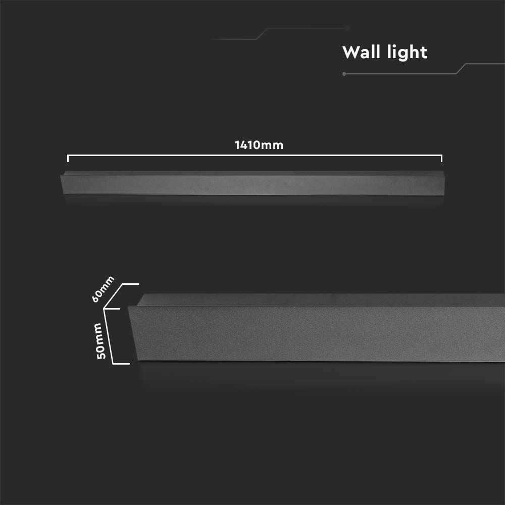 Lampă liniară LED de perete 23W, 3000K, IP65, Antracit, VT-1178, V-TAC - imagine 2