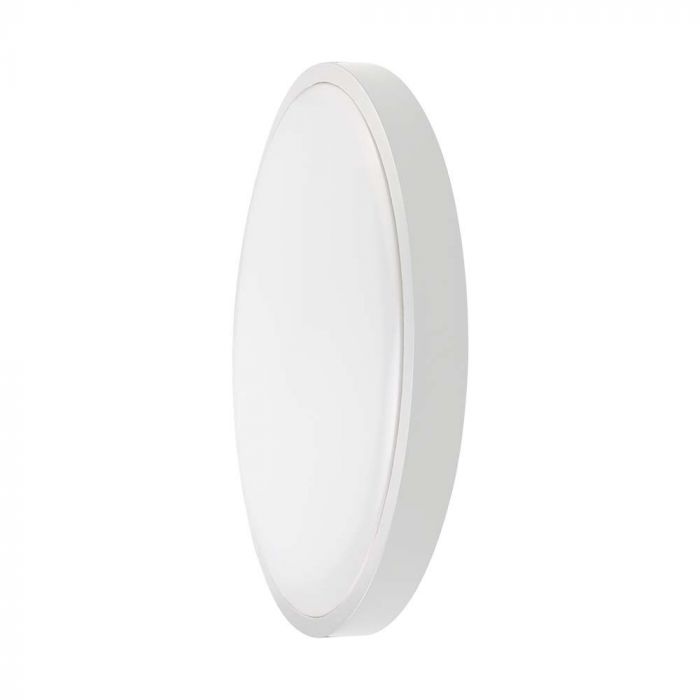18W LED Plafonieră LED Cu Senzor Cip SAMSUNG 6500K Rotundă Ramă Albă IP44