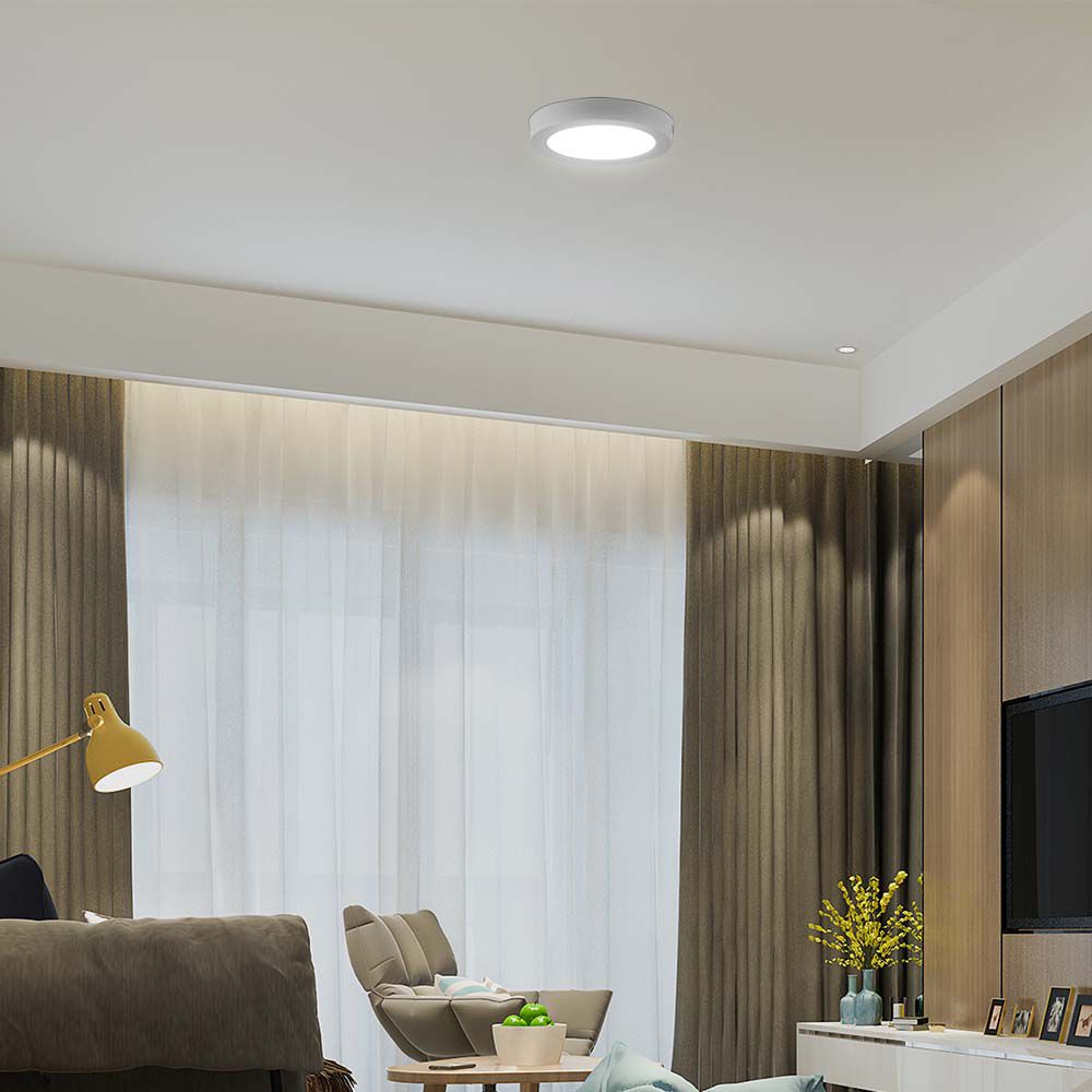 12W LED Mini Panel Cip SAMSUNG Backlit Montaj Aparent Rotund 4000K